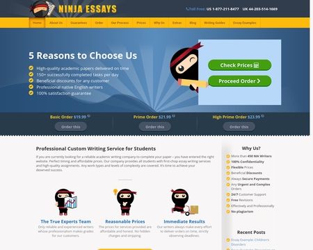 website thubmnail of Ninja Essays.us