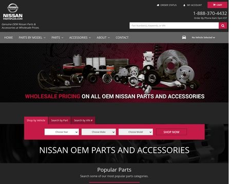 website thubmnail of NissanPartsPlus