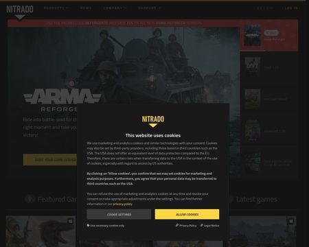 website thubmnail of Nitrado