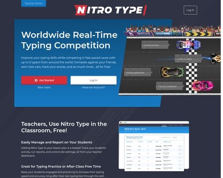 website thubmnail of Nitro Type