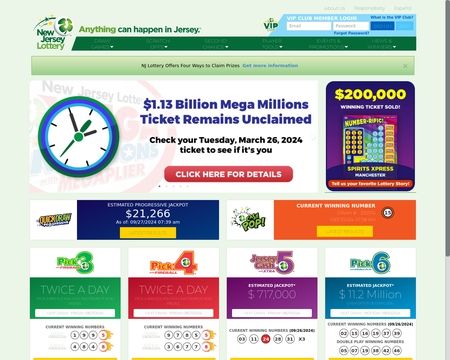 website thubmnail of Njlottery