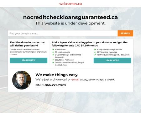 website thubmnail of Nocreditcheckloansguaranteed.ca