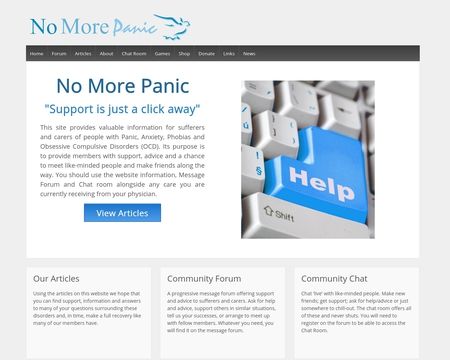 website thubmnail of No More Panic
