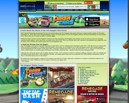 website thubmnail of Not Doppler