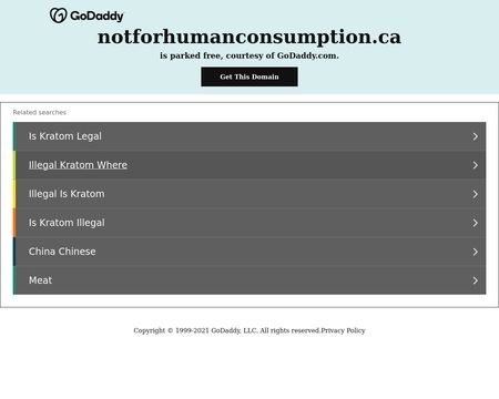 website thubmnail of Notforhumanconsumption.ca