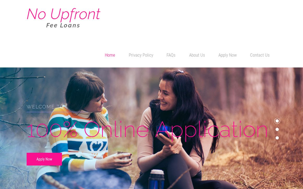 website thubmnail of No Upfront Fee Loans