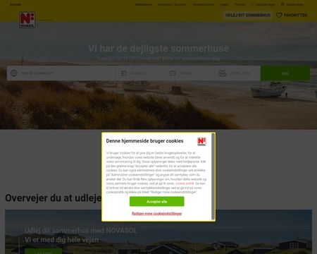 website thubmnail of Novasol.dk