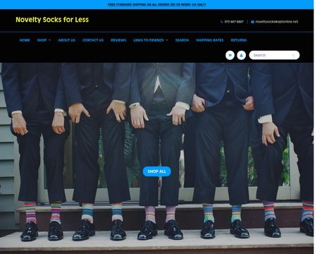 website thubmnail of Novelty Socks For Less