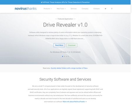 website thubmnail of Novirusthanks.org