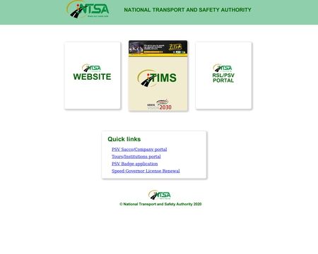 website thubmnail of NTSA — Welcome Page