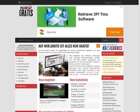 website thubmnail of Nur.gratis