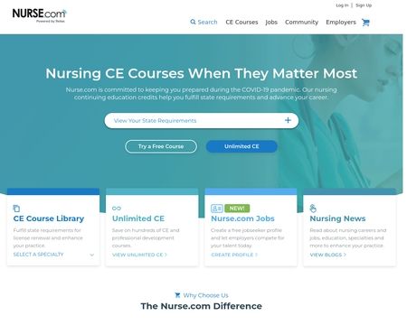 website thubmnail of Nurse.com