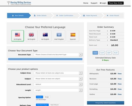 website thubmnail of Nursing Writings Services