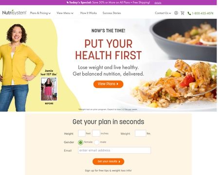 website thubmnail of Nutrisystem