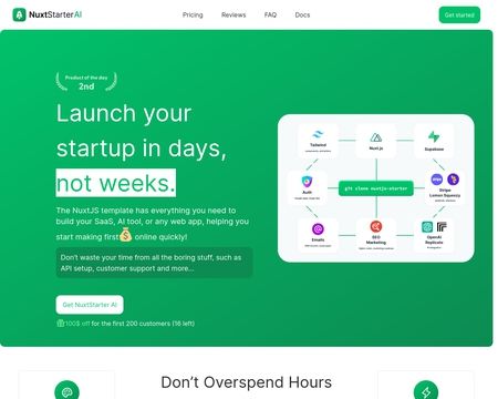website thubmnail of Nuxtstarter.ai