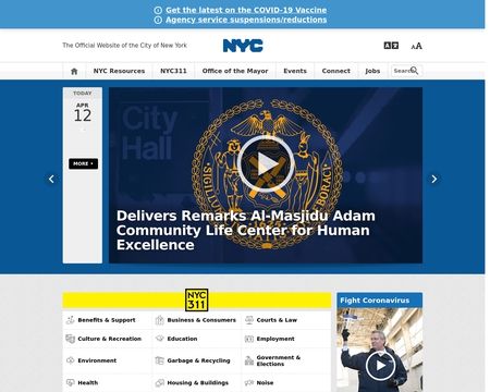 website thubmnail of NYC.gov