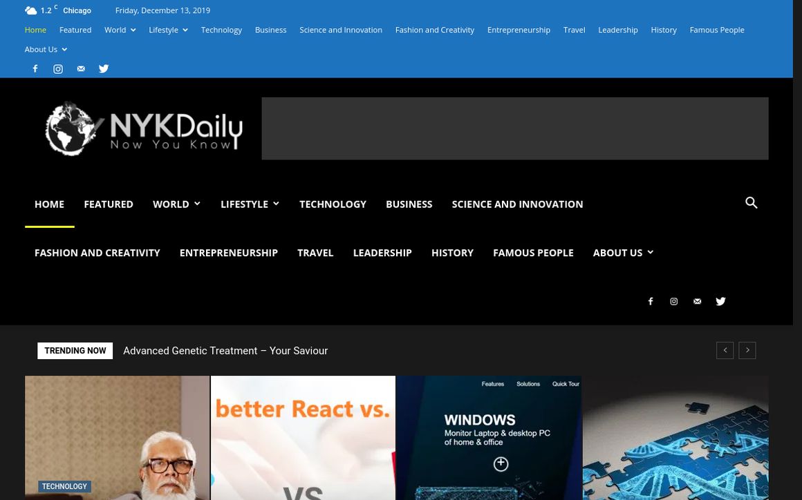 website thubmnail of Nykdaily