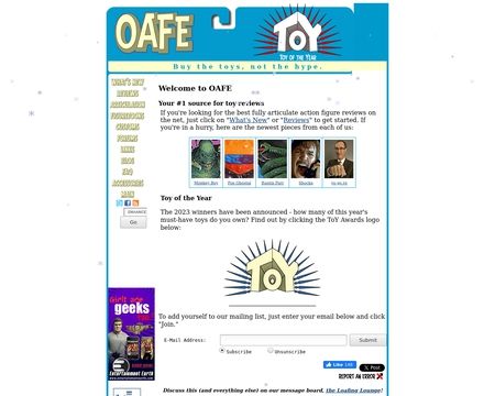 website thubmnail of Online Action Figure Entertainment
