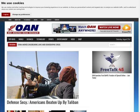 website thubmnail of One America News Network