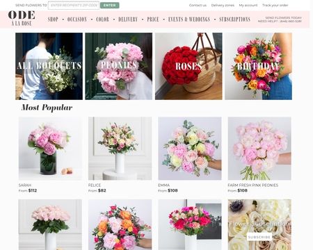 website thubmnail of Ode a la Rose