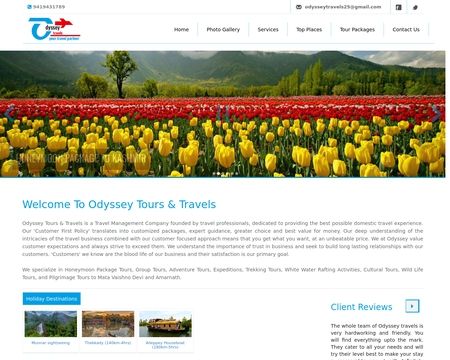 website thubmnail of Odysseytravel.in