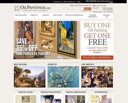website thubmnail of OilPaintings.com