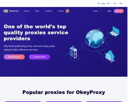 website thubmnail of Okeyproxy