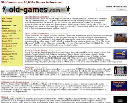 website thubmnail of Old-games.com