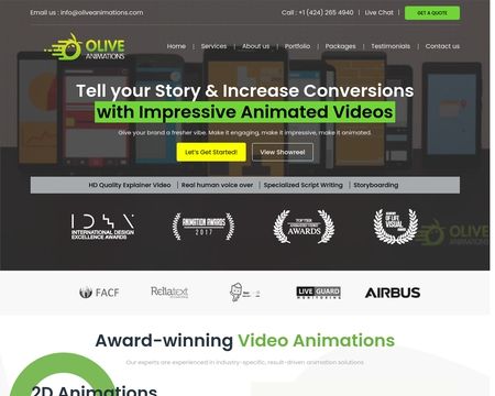 website thubmnail of Olive Animations