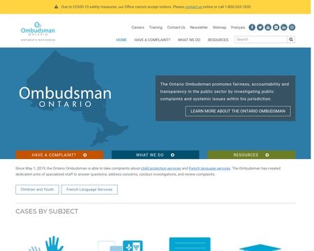 website thubmnail of Ombudsman Ontario