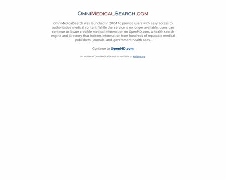 website thubmnail of Omnimedicalsearch