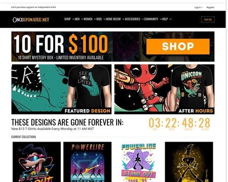 website thubmnail of OnceUponATee