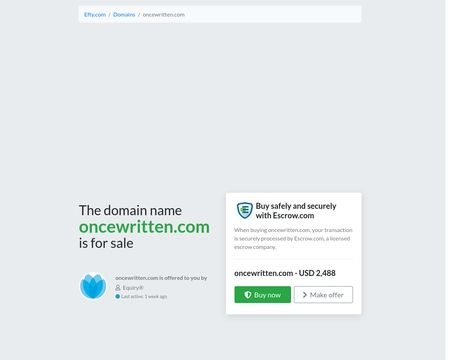 website thubmnail of Oncewritten