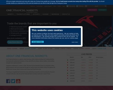 website thubmnail of Onefinancialmarkets