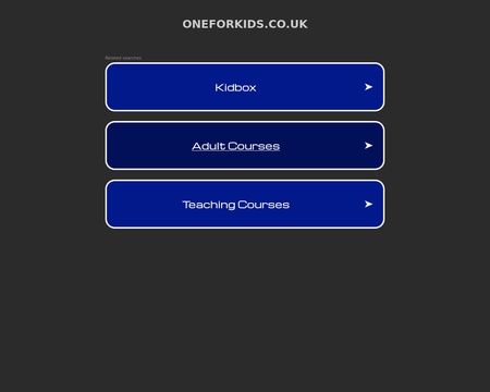website thubmnail of Oneforkids.co.uk