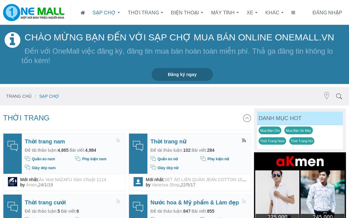 website thubmnail of Onemall.vn