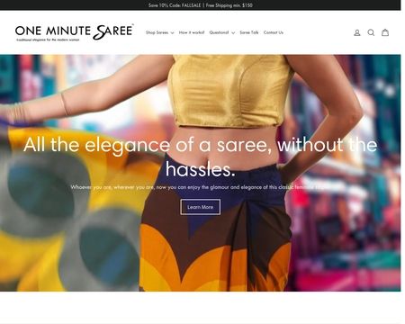 website thubmnail of One Minute Saree