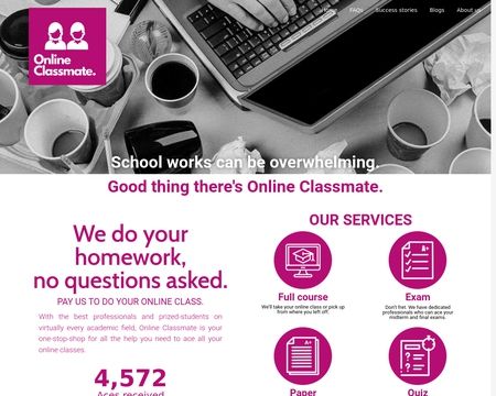 website thubmnail of Online Classmate