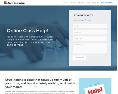 website thubmnail of Onlineclassdone