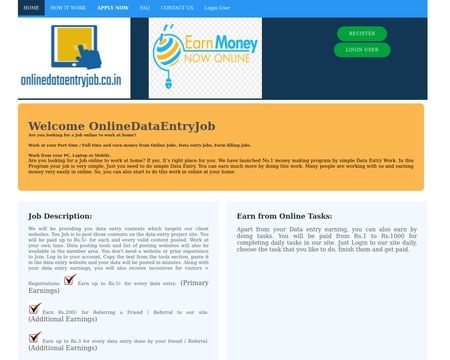 website thubmnail of Online Data Entry Job