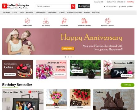 website thubmnail of OnlineDelivery. IN