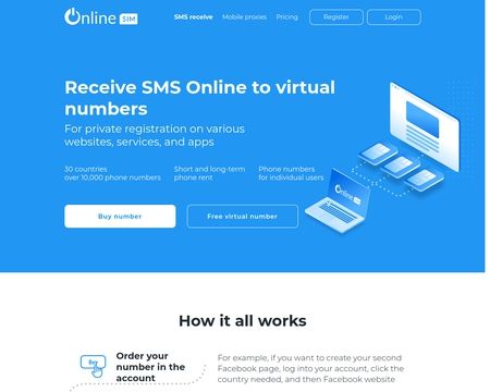 website thubmnail of Onlinesim.io