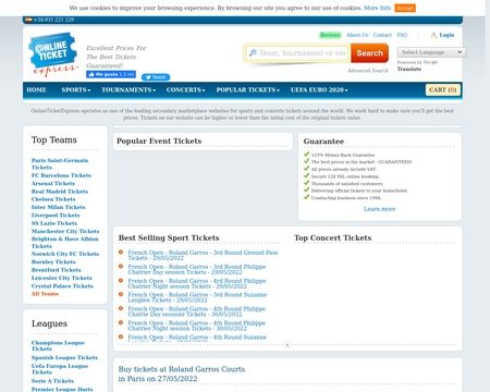website thubmnail of Online Ticket Express