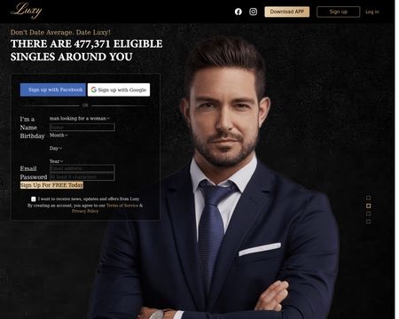 website thubmnail of Luxy