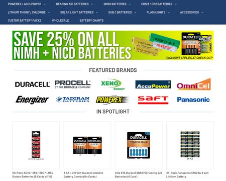 website thubmnail of OnlyBatteries.com