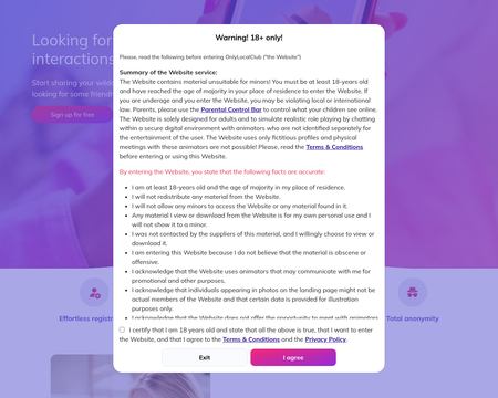 website thubmnail of Onlylocalclub