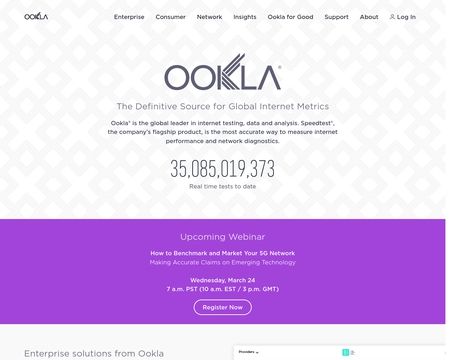 website thubmnail of Ookla