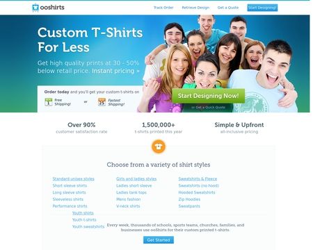 website thubmnail of ooShirts