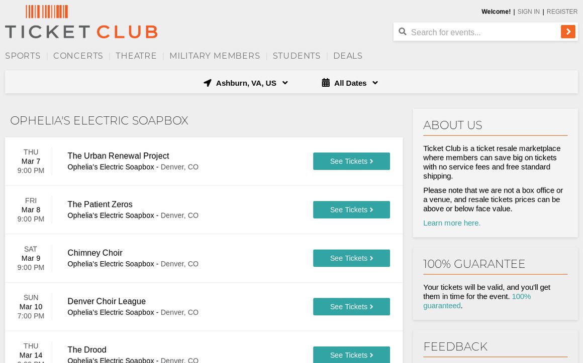 Opheliaselectricsoapbox.ticketclub