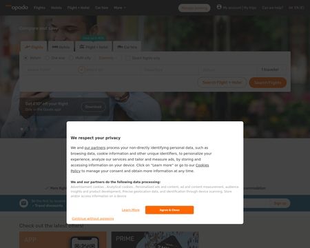 website thubmnail of Opodo